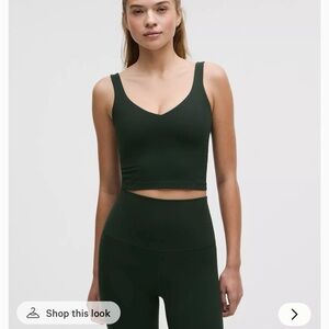 lululemon athletica Dark Green Tank Top